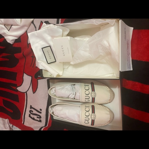 ♥️ GUCCI ESPADRILLES SLIP ON SIZE 40/U.S.10♥️ - Picture 4 of 11